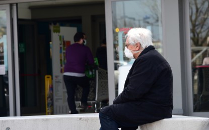 <p><strong>COVID-19 IMPACT.</strong> A man waits to enter a supermarket in Bologna, Italy, March 20, 2020. Global confirmed Covid-19 cases topped 300,000 with nearly 13,000 deaths, according to the Center for Systems Science and Engineering (CSSE) at John Hopkins University. <em>(Photo by Gianni Schicchi/Xinhua)</em></p>