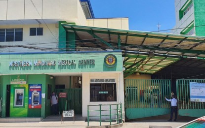 <p><strong>MORE NEGATIVE TESTS.</strong> The main entrance of Northern Mindanao Medical Center in Cagayan de Oro City that is currently holding patients under investigation for 2019 coronavirus disease. In a press briefing Monday (March 23), Dr. Jose Chan, NMMC medical center chief, says 14 more patients under investigation tested negative for the deadly virus over the weekend. <em>(PNA photo by Nef Luczon)</em></p>