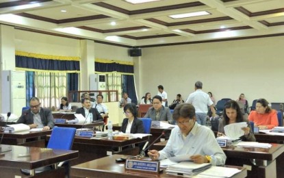 <p><strong>MEASURES VS. COVID-19</strong>. The Leyte provincial board during their session on March 10, 2020. The Leyte provincial board passed ordinances on March 27, 2020 supporting the central government’s effort to fight the coronavirus disease 2019 (Covid-19) pandemic. <em>(Photo courtesy of Vice Governor Carlo Loreto)</em></p>