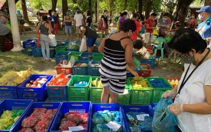 <p><strong>MARKET ON WHEELS.</strong> The Kadiwa on Wheels serves residents of Iloilo City on Wednesday (April 2, 2020). The program was rolled out by the Department of Agriculture to link farmers and fisherfolks to their consumers. <em>(Photo from Ang Mangunguma FB Acct)</em></p>