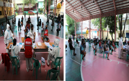 <p><strong>CASH ASSISTANCE.</strong> The Department of Social Welfare and Development (DSWD) personnel, wearing personal protective equipment, distribute the cash assistance under the Social Amelioration Program to members of the Tricycle Operators’ and Drivers’ Association Federation of Pasay City on April 3, 2020. At least 18 million low-income households affected by the quarantine measures will get P5,000 to P8,000 assistance for two months. <em>(DSWD photo)</em></p>