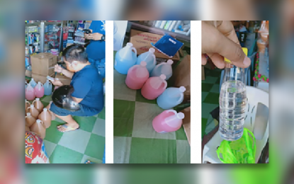 <p><strong>OVERPRICED ALCOHOL.</strong> A barangay councilor identified as Gina Lascuña Hayag, 33, of Sentro Tiguman in Digos City, was arrested law by enforcers on Sunday (April 5, 2020) for hoarding and selling overpriced alcohol and other disinfectant products. Authorities assure the public they will arrest violators of regulations being implemented relative to the ongoing national health emergency. <em>(Photo courtesy of Digos City Police)</em></p>