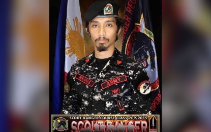 <p><strong>FALLEN SOLDIER.</strong> Private First-Class Mark Nemis of the 301st Infantry Battalion of the Philippine Army was killed in an encounter with the Communist Party of the Philippines-New People's Army on Tuesday (April 7, 2020) in Lambunao, Iloilo. Maj. Gen. Eric Vinoya, 3rd Infantry Division commander, said that the rebels have violated the ceasefire declared by President Rodrigo Duterte. <em>(Photo courtesy of 3rd Infantry Division Public Affairs Office)</em></p>