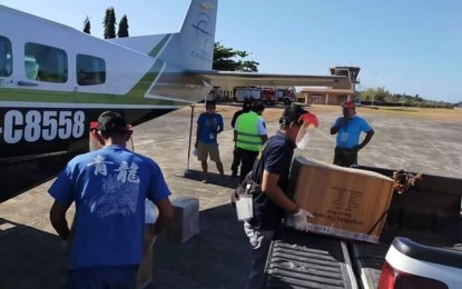 <p><strong>PPE SUITS FOR SEMIRARA.</strong> The Antique Provincial Government sends personal protective equipment to health workers in Semirara Wednesday morning after a positive Covid-19 case was reported on Tuesday (April 7, 2020). Semirara is under a temporary lockdown. <em>(Photo courtesy of Antique PIO)</em></p>