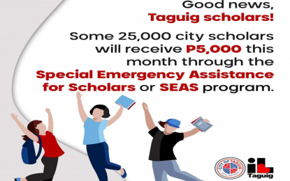 Taguig’s 25K scholars receive PHP5K amid Covid-19 crisis