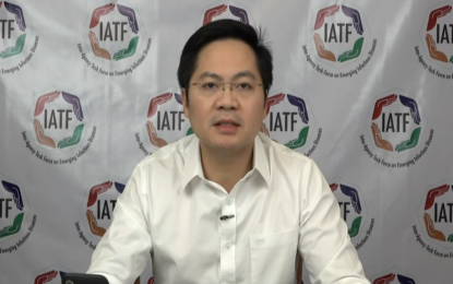 <p><strong>COVID-19 REGIONAL TASK GROUPS.</strong> Inter-Agency Task Force for the Management of Emerging Infectious Diseases (IATF-EID) spokesperson Karlo Nograles holds virtual presser on Tuesday (April 14,2020). Nograles said the IATF-EID has named the new heads of regional inter-agency task groups nationwide that will help the government in containing coronavirus disease 2019 (Covid-19). <em>(Screenshot)</em></p>