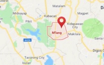 <p>Google map of M’lang municipality, North Cotabato.</p>