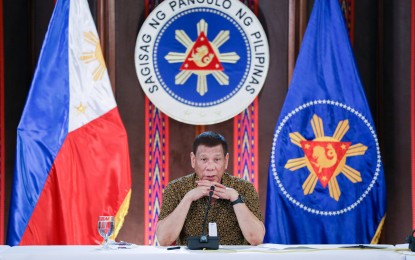<p><strong>TALK TO THE NATION.</strong> President Rodrigo Duterte updates the nation on the government's efforts in addressing the coronavirus disease (Covid-19) at the Malago Clubhouse in Malacañang on April 27, 2020. In his speech, Duterte said he lost respect for the CPP since members of its armed wing, the NPA, continue to attack government troops amid the unilateral ceasefire brought about by the pandemic. <em>(Karl Norman Alonzo/Presidential photo)</em></p>