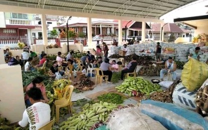 <p><strong>RELIEF GOODS</strong>. Volunteers pack farm products for relief distribution in Calbiga, Samar. The local government has partnered with different farmers associations to ensure its food sufficiency while under community quarantine due to the coronavirus pandemic. (<em>Photo courtesy of National Nutrition Council Region 8)</em></p>