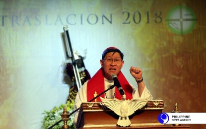 <p><strong>NEW CARDINAL-BISHOP</strong>. Pope Francis has promoted former archbishop of Manila Luis Antonio Cardinal Tagle to the rank of cardinal-bishop, the highest within the College of Cardinals, according to an article posted on the Catholic Bishops’ Conference of the Philippines news website on Friday night (May 1, 2020). He will be one of 13 cardinal-bishops. <em>(PNA file photo)</em></p>