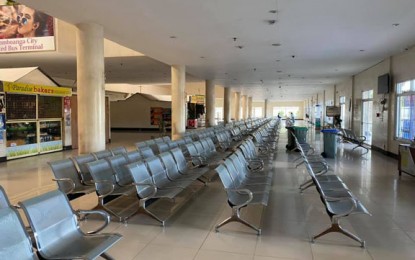 <p><strong>NEW NORMAL.</strong> The pre-departure area of the Integrated Bus Terminal (IBT) is empty as the operation of public transport is suspended due to the enhanced community quarantine. The IBT management is preparing for new normal as the city is set to shift to the general community quarantine on May 15.<em> (Photo courtesy of the IBT Facebook Page)</em></p>