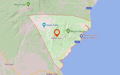 <p>Google map of Sta. Cruz town, Davao del Sur.</p>
