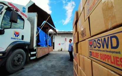 <p><strong>RELIEF GOODS.</strong> Food packs being readied by the Department of Social Welfare and Development Office (DSWD) for areas in Eastern Visayas threatened by Typhoon Ambo (international name Vongfong). Aside from the food packs, the regional office also has a standby fund of PHP23.95 million that can be used to purchase additional relief supplies, according to the DSWD Eastern Visayas disaster operation division on Thursday (May 14, 2020). <em>(Photo courtesy of DSWD)</em></p>