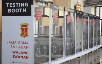 <p>Donated testing booths <em>(Photo courtesy of SMC)</em></p>