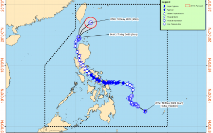 ‘Ambo’ almost stationary over Luzon Strait | Philippine News Agency
