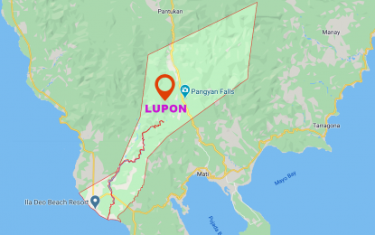 <p>Google map of Lupon, Davao Oriental.</p>