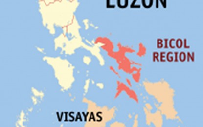 <p>Google map of Bicol Region</p>