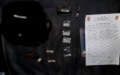<p><strong>DRUGS, GUN SEIZED</strong>. The firearm and 15 grams of suspected shabu seized by operatives of the City Drug Enforcement Unit and Police Station 2 of Bacolod City Police Office from drug suspects on Sunday night (May 31, 2020). The operatives also recovered an improvised tooter and a .38-caliber pistol with two live ammunition.<em> (Photo courtesy of Bacolod City Police Office)</em></p>