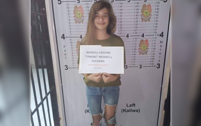 <p><strong>DRUG CODDLING COP</strong>? The Philippine Drug Enforcement Agency has launched a probe to identify the policeman named of being her protector by drug suspect, Wendell Cristine Mijares. She was arrested in a buy-bust operation June 5, 2020 in Kabasalan, Zamboanga Sibugay. <em>(Photo lifted from the Facebook page of PDEA-Zamboanga Sibugay)</em></p>