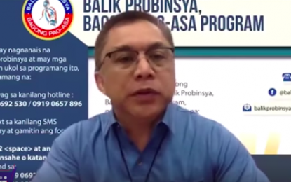 <p>Balik Probinsaya, Bagong Pag-Asa (BP2) Council Executive Director and National Housing Authority (NHA) General Manager Marcelino Escalada Jr. <em>(Screengrab)</em></p>