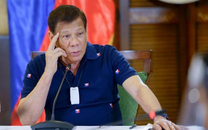 <p><strong>IATF MEETING.</strong> President Rodrigo Roa Duterte holds a meeting with members of the Inter-Agency Task Force on the Emerging Infectious Diseases (IATF-EID) at the Matina Enclaves in Davao City on June 4, 2020. Duterte is set to meet IATF-EID again on Monday (June 15) in Manila. <em>(Presidential photo Joey Dalumpines)</em></p>