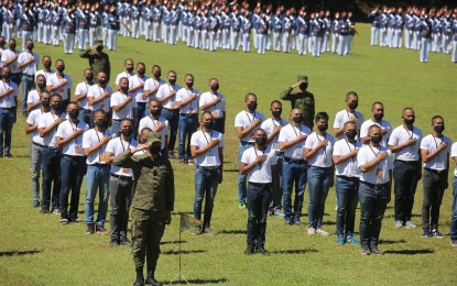 <p><strong>DAY ONE.</strong> A total of 350 plebes composed of 280 males and 70 females entered the Philippine Military Academy on Monday’s (June 15, 2020) reception day which marks the start of the four years military education of the cadets. The event was closed to parents and the public as a precaution against the coronavirus disease. <em>(Photo courtesy of PMA)</em></p>