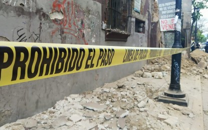 <p> </p>
<p><strong>POWERFUL QUAKE.</strong> Debris on a street after an earthquake in Oaxaca, Mexico. A magnitude 7.4 earthquake jolted 12 km. SSW of Santa Maria Zapotitlan of Mexico at 15:29:05 GMT on Tuesday (June 23, 2020), the US Geological Survey said.<em> (Str/Xinhua)</em></p>