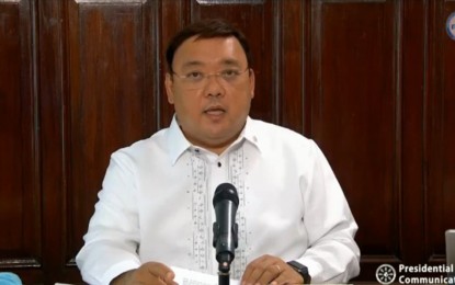 <p>Presidential Spokesperson Harry Roque. <em>(Screengrab from RTVM)</em></p>