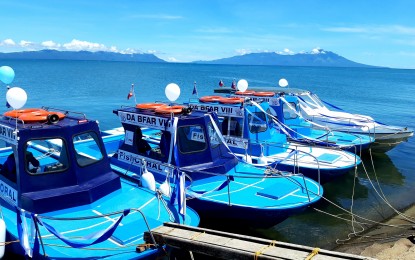 <p><strong>NEW PATROL BOATS</strong>. The five patrol five fiber-reinforced plastic patrol boats built by the Bureau of Fisheries and Aquatic Resources (BFAR) Eastern Visayas regional office. BFAR said on Thursday (July 2, 2020) will deploy new patrol boats in five "hot spots" in the region to boost its fight against illegal fishing this month. <em>(Photo courtesy of BFAR Region 8)</em></p>