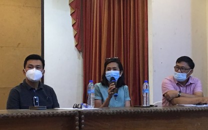 <p><strong>CCTV AT BADOC GATEWAY.</strong> Dr. Rhina Corpuz (middle) on July 2, 2020 updates the province about the current quarantine protocols for returning residents. Ryan Remigo (left), the external affairs consultant of the Provincial Government of Ilocos Norte, talks about the on-going installation of CCTV at the Badoc gateway border for strict monitoring and surveillance. <em>(Photo by Leilanie G. Adriano)</em></p>