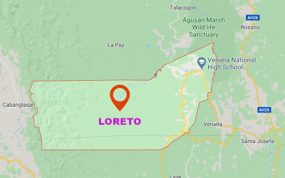 <p>Google map of Loreto town, Agusan del Sur.</p>