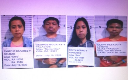 <p><strong>ARRESTED</strong>. The four officials of the Communist Party of the Philippines-New People’s Army in Negros Occidental arrested in a joint military and police operation in Kabankalan City, Negros Occidental on Friday (July 10, 2020). Operatives seized from the suspected rebels firearms, cash, mobile phones and subversive documents. <em>(Photos courtesy of 15th Infantry Battalion, Philippine Army)</em></p>