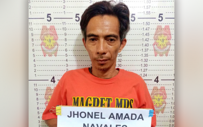 <p><strong>ARRESTED.</strong> Mugshot of alleged New People’s Army member Jhonel Amada Navales who was arrested by authorities at his house in Barangay Inac, Magpet, North Cotabato on Monday (July 13, 2020). The suspect is facing murder and attempted murder charges for the roadside bombing in Magpet town on Jan. 28, 2019.<em> (Photo courtesy of Magpet MPS)</em></p>