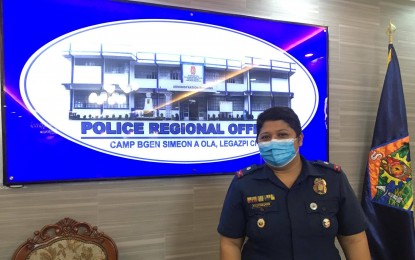 <p>Maj. Maria Luisa Calubaquib, Police Regional Office-5 spokesperson <em><strong>(</strong>Photo by Connie Calipay) </em></p>