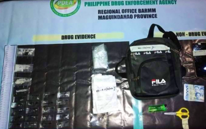 <p><strong>SEIZED.</strong> The shabu items worth PHP136,000 found in the house of suspected drug courier Akmad Manampan in Barangay Poblacion 2, Cotabato City on Wednesday (July 15, 2020). The suspect managed to flee even before the arrival of the lawmen who were to serve him search warrant upon order of a local court. <em>(Photo courtesy of PDEA-BARMM)</em></p>