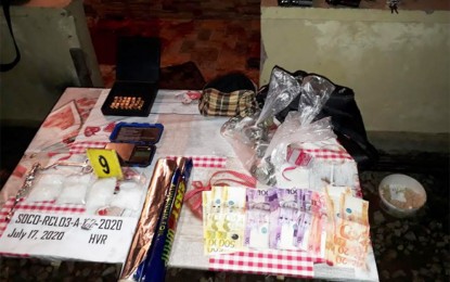 <p><strong>SEIZED.</strong> Police seized nine heat-sealed transparent plastic sachets of suspected shabu with an estimated value of P1.65 million during a buy-bust in Barangay Diliman, San Rafael, Bulacan on Friday (July 17, 2020). Two drug suspects were killed in the operation. <em>(Photo courtesy of Bulacan Police Provincial Office)</em></p>
