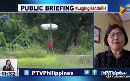 <p><strong>AGRI MODERNIZATION. </strong>Agricultural Training Institute Deputy Director Rossana Mula says programs are in place to help farmers upgrade their skills in line with its vision to modernize Philippine agriculture. She said this during the Laging Handa briefing aired over state-run PTV4 on Friday (July 24, 2020). (<em>Photo grabbed from Laging Handa briefing</em>)  </p>