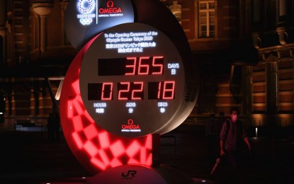 <p>Photo taken on July 23, 2020 shows a countdown clock displaying 365 days to go until the start of the postponed Tokyo 2020 Olympic and Paralympic Games in Tokyo, Japan.<em> (Xinhua photo)</em></p>
<p> </p>