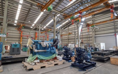 <p><strong>ECONOMIC RECOVERY.</strong> Power plant-grade generators are stockpiled in Weichai warehouse in Mandaue City, Cebu. Mandaue Chamber of Commerce and Industry president Steven Yu said Mandaue City, an industrial hub in Cebu province, is now seeing business recovery picking up from the economic downturn due to Covid-19 pandemic. <em>(Photo courtesy of Panky So Torralba)</em></p>
<p> </p>