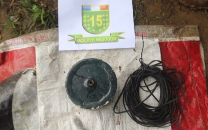 <p><strong>SEIZED FROM REBEL LAIR</strong>. The improvised explosive device seized by troops of the Army’s 15th Infantry Battalion in a hideout of the Communist Party of the Philippines-New People’s Army in Sitio Calagmakan, Barangay Camindangan in Sipalay City, Negros Occidental on July 21, 2020. Maj. Gen. Eric Vinoya, commander of the 3rd Infantry Division, said on Monday (July 27, 2020) the locals provided accurate information on the location of the communist-terrorists to soldiers. <em>(Photo courtesy of 15th Infantry Battalion, Philippine Army)</em></p>