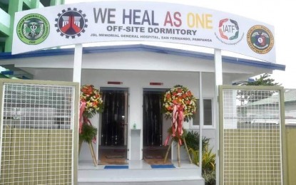 <p><strong>OFF-SITE DORM FOR HEALTH WORKERS.</strong> The DPWH turns over on Thursday (July 30, 2020) a new off-site dormitory that will provide temporary shelter to medical personnel of the Jose B. Lingad Memorial General Hospital in Pampanga. As one of the major designated health facilities with capabilities to admit Covid-19 cases, DPWH Secretary Mark Villar approved the recommendation to build the facility which is suitable as temporary staying place of doctors, nurses, and other hospital personnel. <em>(Photo courtesy of DPWH-Central Luzon)</em></p>