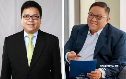 <p>RCBC chief economist Michael Ricafort (left) and BDO chief market strategist Jonathan Ravelas </p>