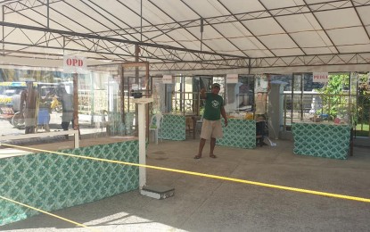 <p><strong>HEALTH WORKERS UNDER CHECK.</strong> The city government of Borongan confirmed Monday (Aug. 10, 2020), that at least 14 health workers in the locality are now isolated following their exposure to a Covid-19 patient from a nearby town. Shown in the photo is the expanded triage area of Eastern Samar Provincial Hospital in Borongan City where the 14 are assigned. <em>(Photo courtesy of Eastern Samar provincial health office)</em></p>