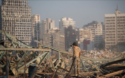 <p>The blast site in Beirut, Lebanon <em>(Anadolu photo)</em></p>