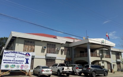 <p><strong>LOCKDOWN</strong>. The town hall of Tanauan in Leyte. The local government on Friday (Aug. 21, 2020) placed eight communities under lockdown to prevent the potential spread of coronavirus disease. <em>(Photo courtesy of Annie Limpiado)</em></p>