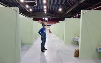 <p><strong>ISOLATION FACILITY.</strong> Mayor Gilbert Gatchalian inspects on Thursday (August 27, 2020) the newly constructed 48-bed capacity isolation facility at Malolos Sports and Convention Center, Bulacan which is scheduled to open next week as part of the Prevent-Detect-Isolate-Treat-<wbr />Reintegrate strategy campaign Covid-19. The facility will serve as a temporary shelter for individuals who had close contact with persons tested positive of Covid-19 while waiting for their swab test results. <em>(Photo courtesy of Malolos City Information Office)</em></p>
<p> </p>