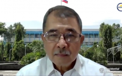 <p style="text-align: left;">DOST Secretary Fortunato de la Peña gives updates on the approved IATF resolution no. 68, focusing on the conduct of Covid-19 vaccine clinical trials.<em> (Screenshot from Presidential Spokesperson Harry Roque's briefing on Monday, September 7, 2020</em>)</p>