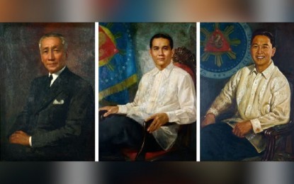 <p>Former presidents Sergio S. Osmeña Sr. (1944-1946), Diosdado P. Macapagal (1961-1965), and Ferdinand E. Marcos (1965 to Feb. 25, 1986)</p>