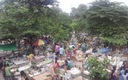 <p><strong>CALAMBA CEMETERY.</strong> Undated photo shows the San Nicolas Roman Catholic Cemetery in Barangay Calamba, Cebu City. Mayor Edgardo Labella on Thursday issued Executive Order No. 092, ordering the closure of all private and public cemeteries, memorial parks, and columbaries in Cebu City on Oct. 30 to Nov. 3, to avoid mass gathering. <em>(Photo courtesy of Fr. Japheth Geonzon)</em></p>