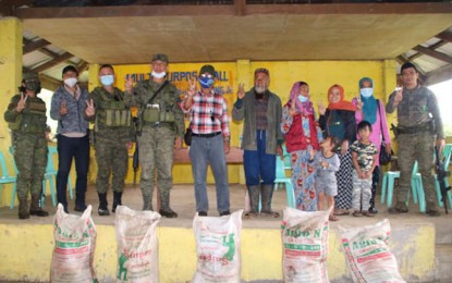 <p><strong>OUTREACH.</strong> Military and local government officials conduct outreach to residents of barangays Liangan Uno and Basak in Madalum town, Lanao del Sur on Tuesday (Sept. 8, 2020). Both communities are identified as vulnerable to the threat of the Islamic State-inspired Dawlah Islamiya terror group.<em> (Photo courtesy of the Army's 103rd Infantry Brigade)</em></p>